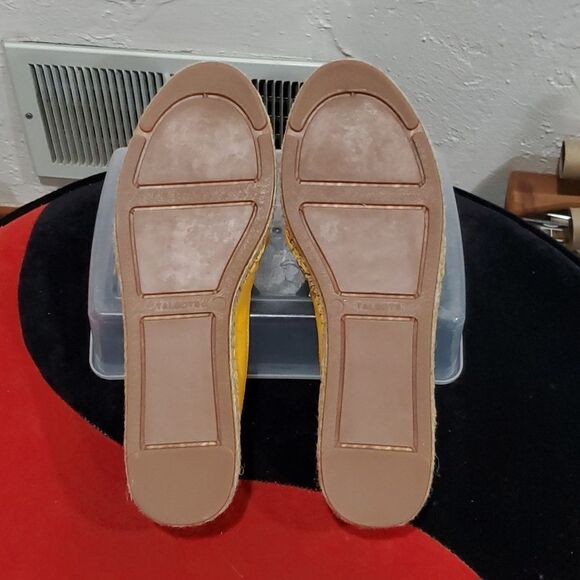 New Talbots Soft Nappa Leather Izzy Knot Detail Espadrilles in Yellow Size 8.5 - Picture 13 of 15